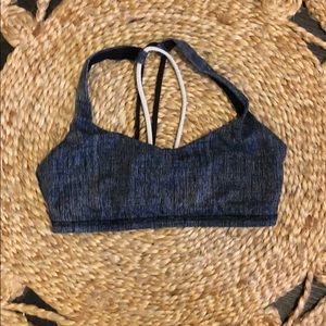 blue / black / white lululemon bra